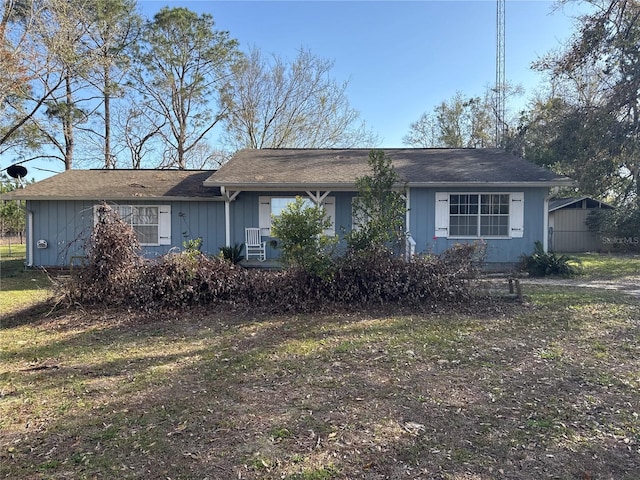 view of single story home