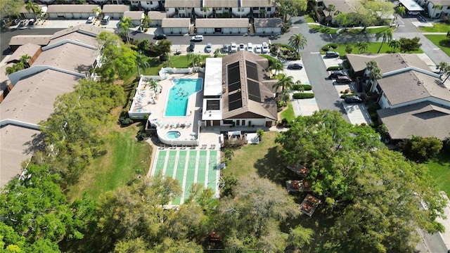 drone / aerial view featuring a residential view