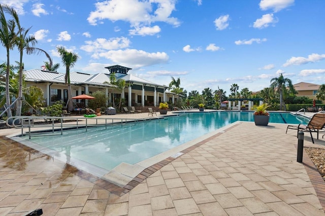 pool featuring a patio