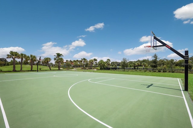 view of sport court featuring community basketball court