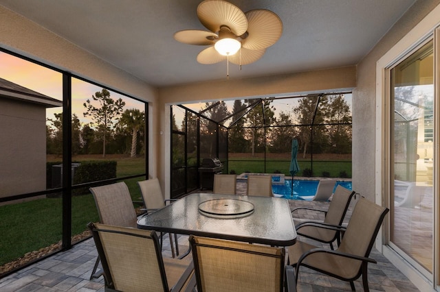 view of sunroom / solarium