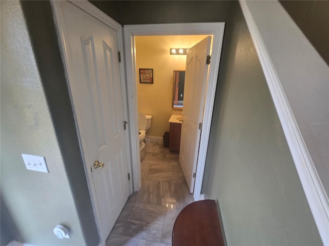 hall with baseboards