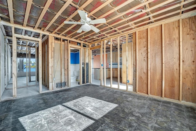 miscellaneous room featuring ceiling fan