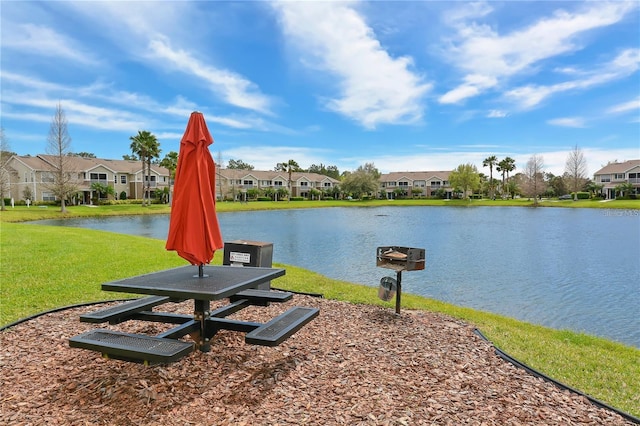 view of water feature featuring a residential view