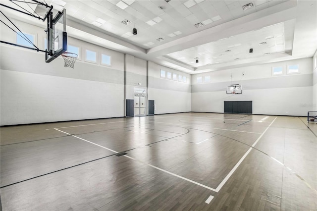 view of basketball court featuring community basketball court and plenty of natural light