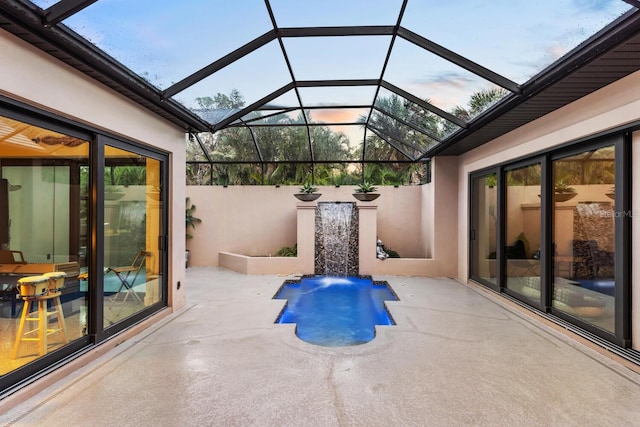 view of pool with a patio area and a fenced in pool