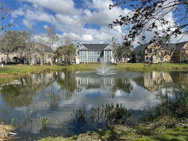 property view of water with a residential view