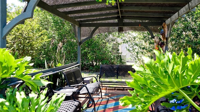 view of patio / terrace with a pergola