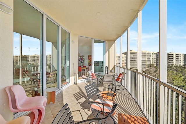 balcony featuring a view of city