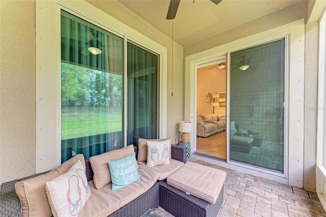 11607 Meadowgate Pl, Bradenton, FL 34211 - view of patio / terrace with ceiling fan