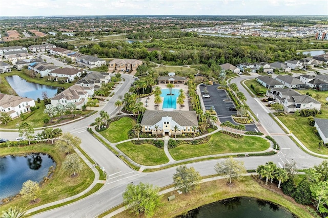 11607 Meadowgate Pl, Bradenton, FL 34211 - birds eye view of property featuring a water view and a residential view