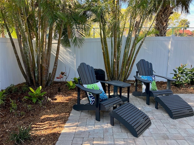 view of patio / terrace with a fenced backyard