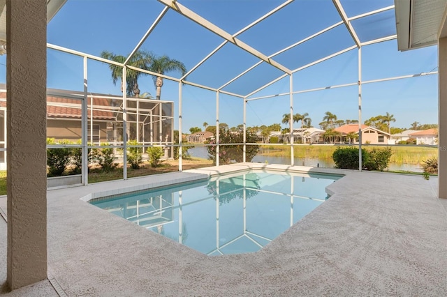 4173 Hearthstone Dr, Sarasota, FL 34238 - pool with a water view, a lanai, and a patio