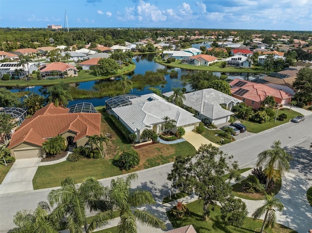 4173 Hearthstone Dr, Sarasota, FL 34238 - aerial view with a water view and a residential view