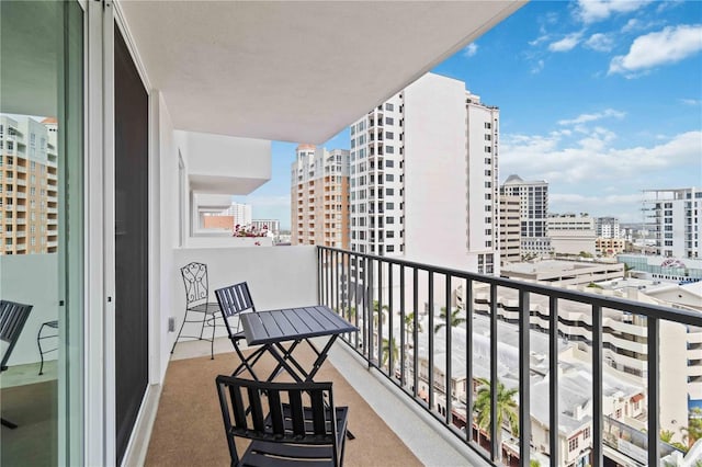 balcony with a city view