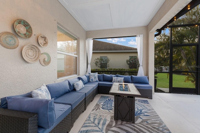 sunroom featuring plenty of natural light