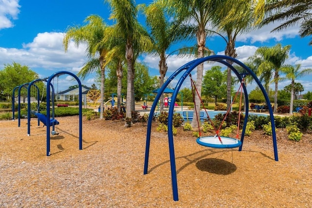 view of community jungle gym