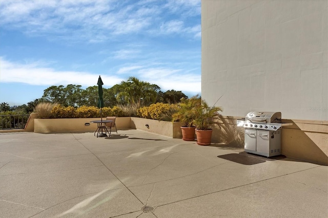 view of patio featuring grilling area