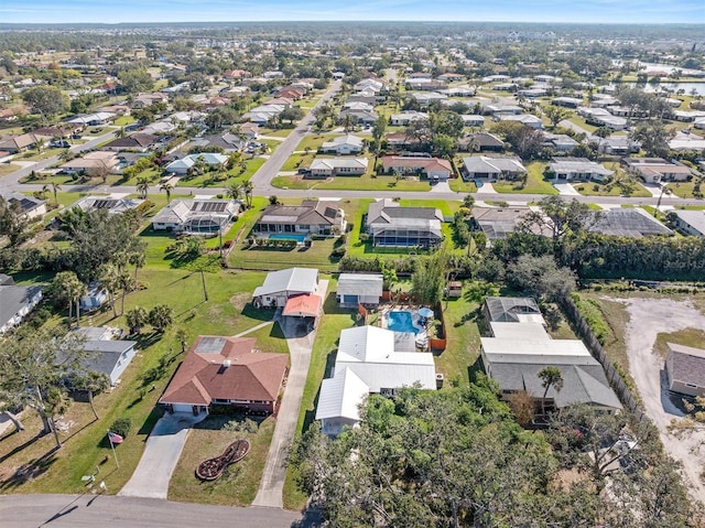 drone / aerial view with a residential view