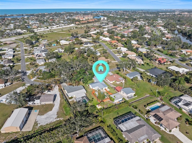 aerial view featuring a residential view