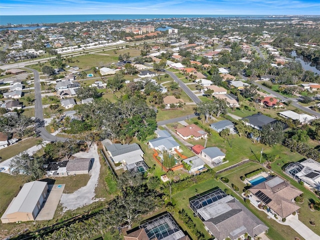 drone / aerial view with a residential view