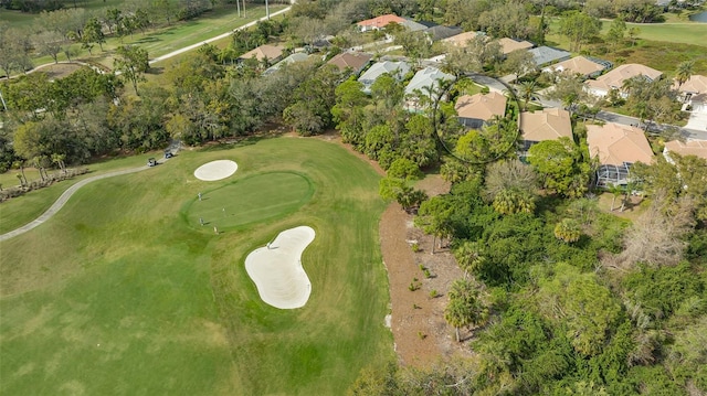 bird's eye view with a residential view and golf course view