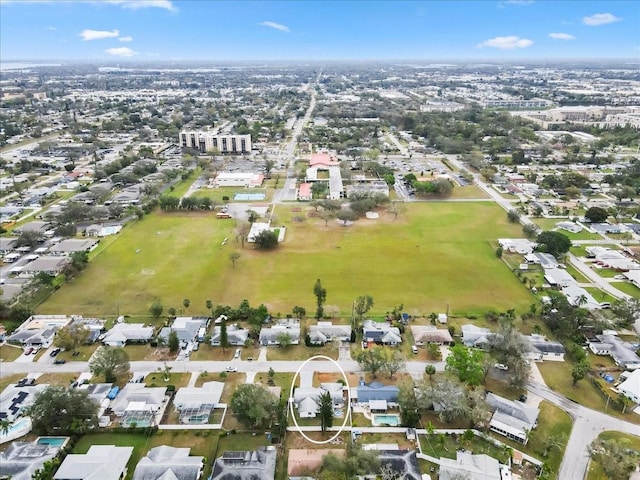 bird's eye view with a residential view