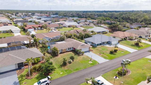 bird's eye view with a residential view