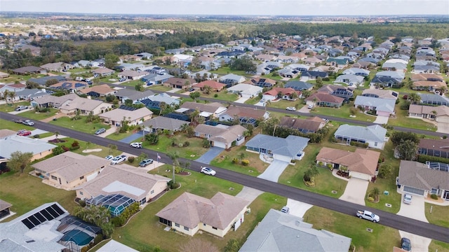 drone / aerial view with a residential view