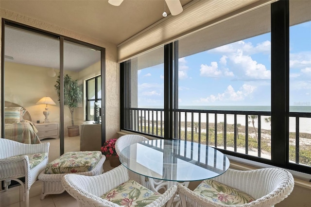 5740 Midnight Pass Rd Unit 402, Sarasota, FL 34242 - balcony with a view of the beach and a water view