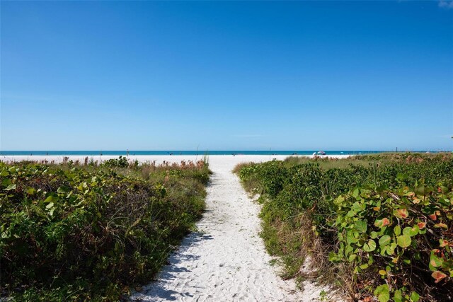 5740 Midnight Pass Rd Unit 402, Sarasota, FL 34242 - property view of water featuring a view of the beach