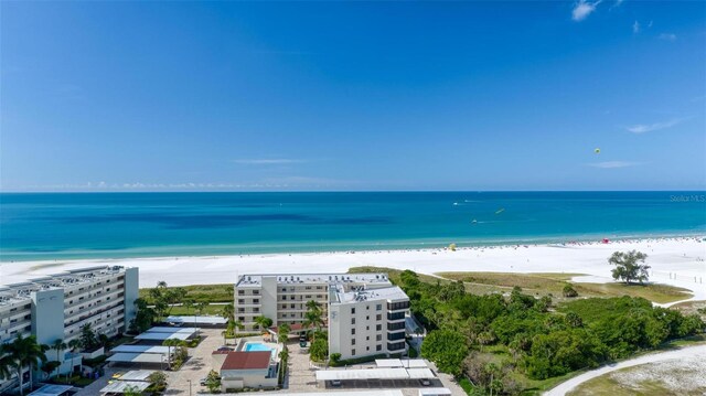 5740 Midnight Pass Rd Unit 402, Sarasota, FL 34242 - property view of water with a beach view