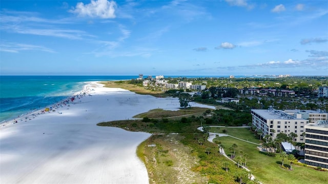 5740 Midnight Pass Rd Unit 402, Sarasota, FL 34242 - birds eye view of property with a water view and a view of the beach