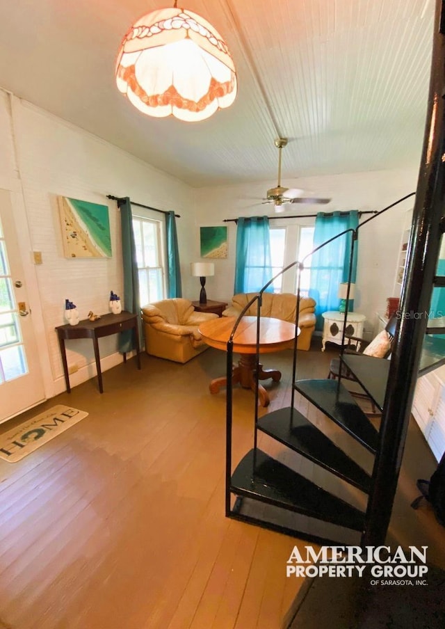 bedroom with wood finished floors