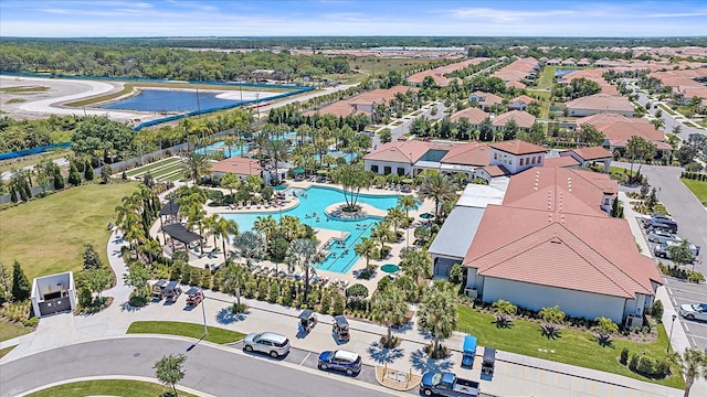 bird's eye view with a residential view