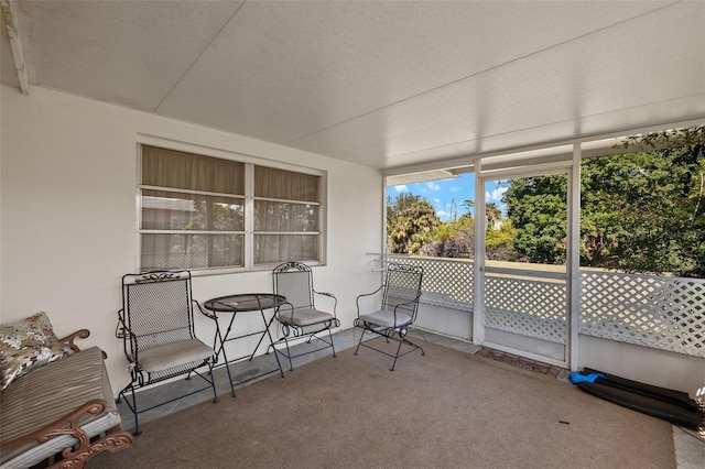 view of sunroom