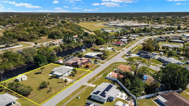 drone / aerial view with a residential view