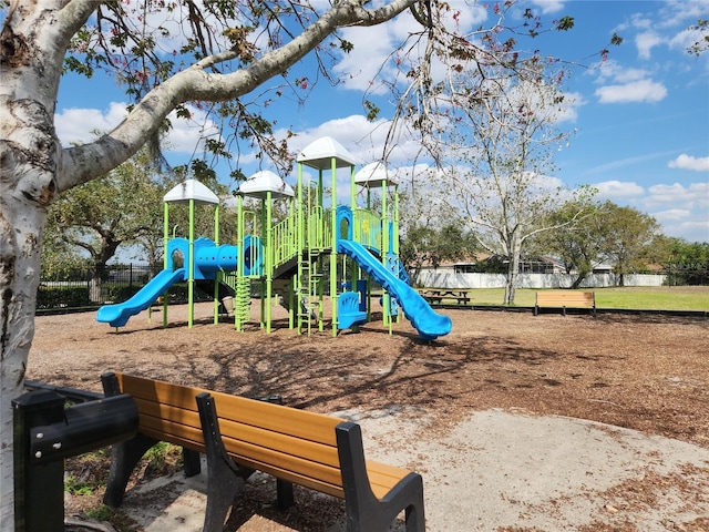 view of community jungle gym