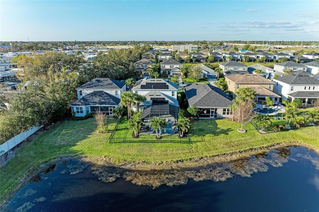 5709 Sunflower Cir, Sarasota, FL 34238 - aerial view with a water view and a residential view