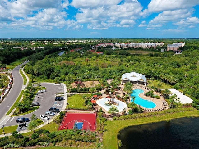 5709 Sunflower Cir, Sarasota, FL 34238 - bird's eye view featuring a water view