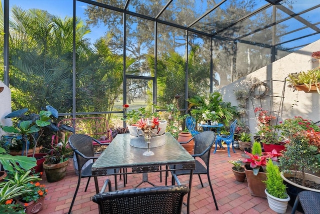 view of sunroom