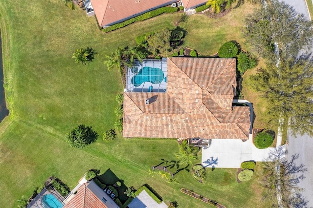 9612 Old Hyde Park Pl, Bradenton, FL 34202 - bird's eye view of a pool area