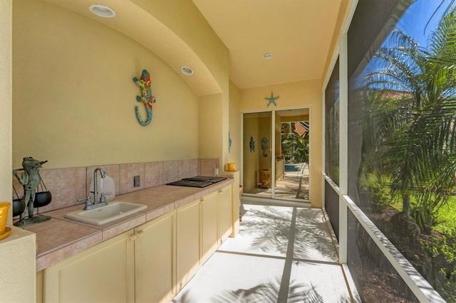 9612 Old Hyde Park Pl, Bradenton, FL 34202 - view of patio / terrace with a sink and exterior kitchen