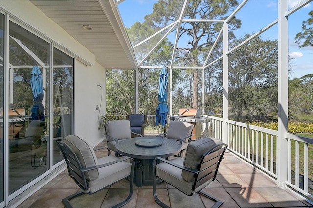 view of sunroom