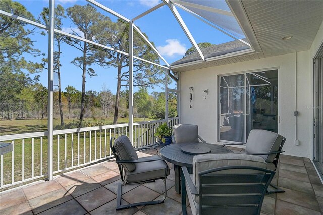 view of sunroom