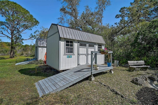 view of shed