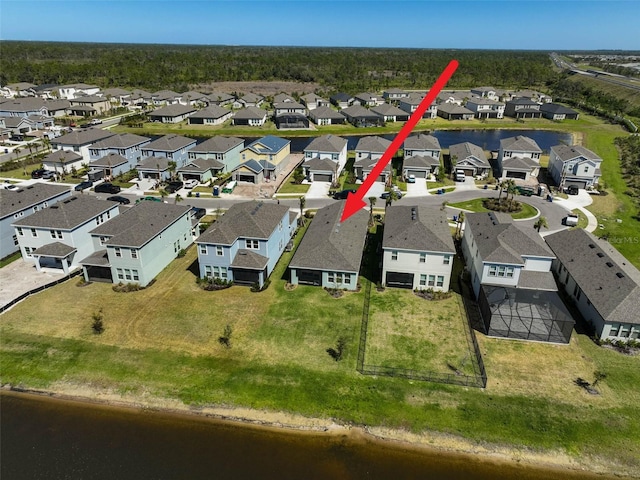 aerial view featuring a residential view