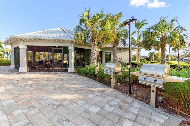 view of patio featuring area for grilling