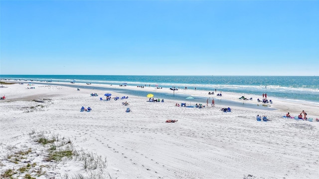 water view featuring a beach view