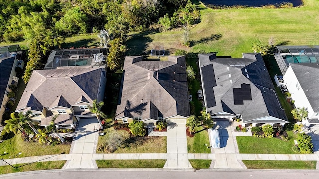 bird's eye view with a residential view